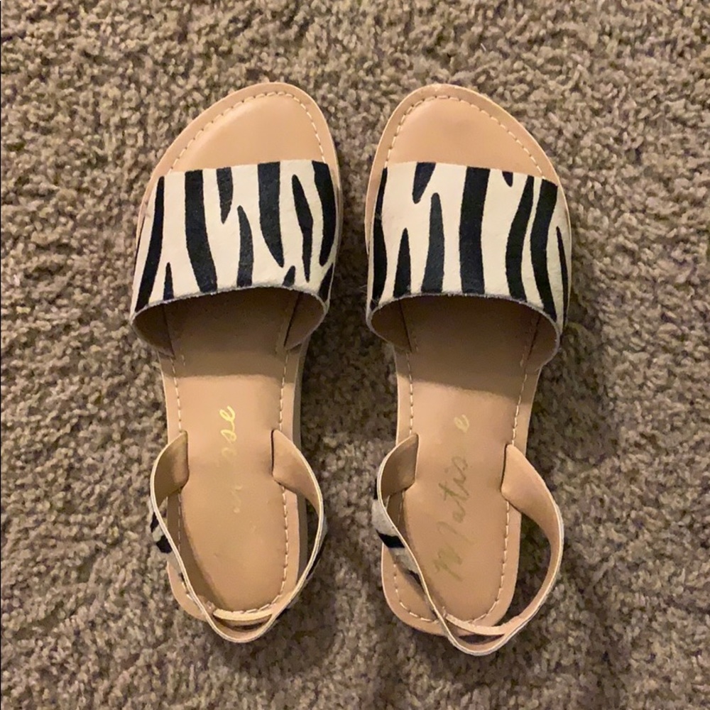 Zebra print sandals